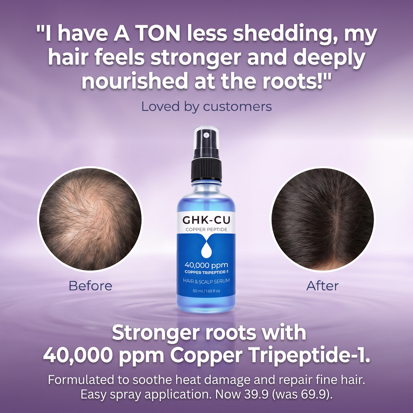 ManeHalo GHK-CU Peptide Hair Serum