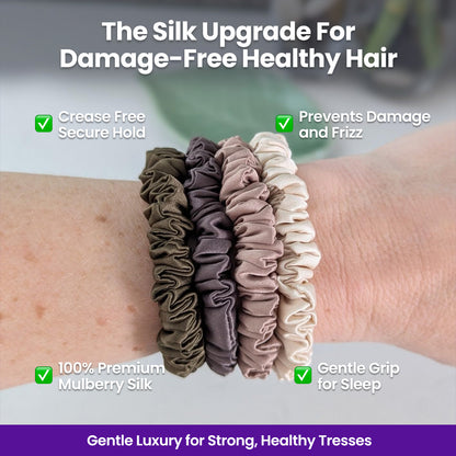 ManeRowe Silk Hair Ties - 4 pack