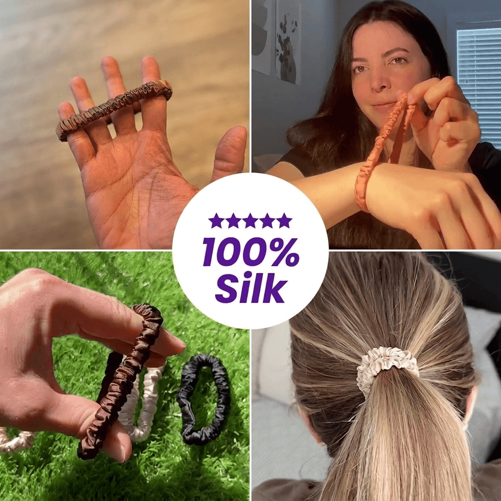 ManeRowe Silk Hair Ties - 4 pack